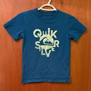 Quiksilver Teal Kids Tee with Graphic Logo Size 8